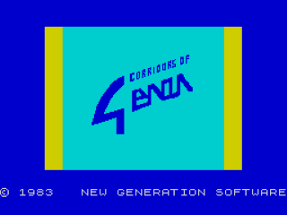 Corridors of Genon title screen for ZX Spectrum